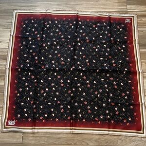 Levi dor Black and Red leaf print Scarf
